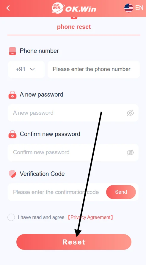 Click the reset button